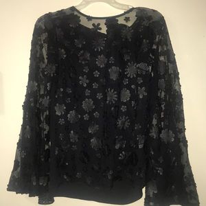 NEW YORK & COMPANY see through flowered top